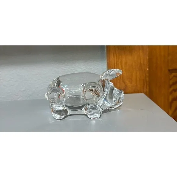 Vintage Vannes Le Chatel crystal glass pig dish - Picture 8 of 8